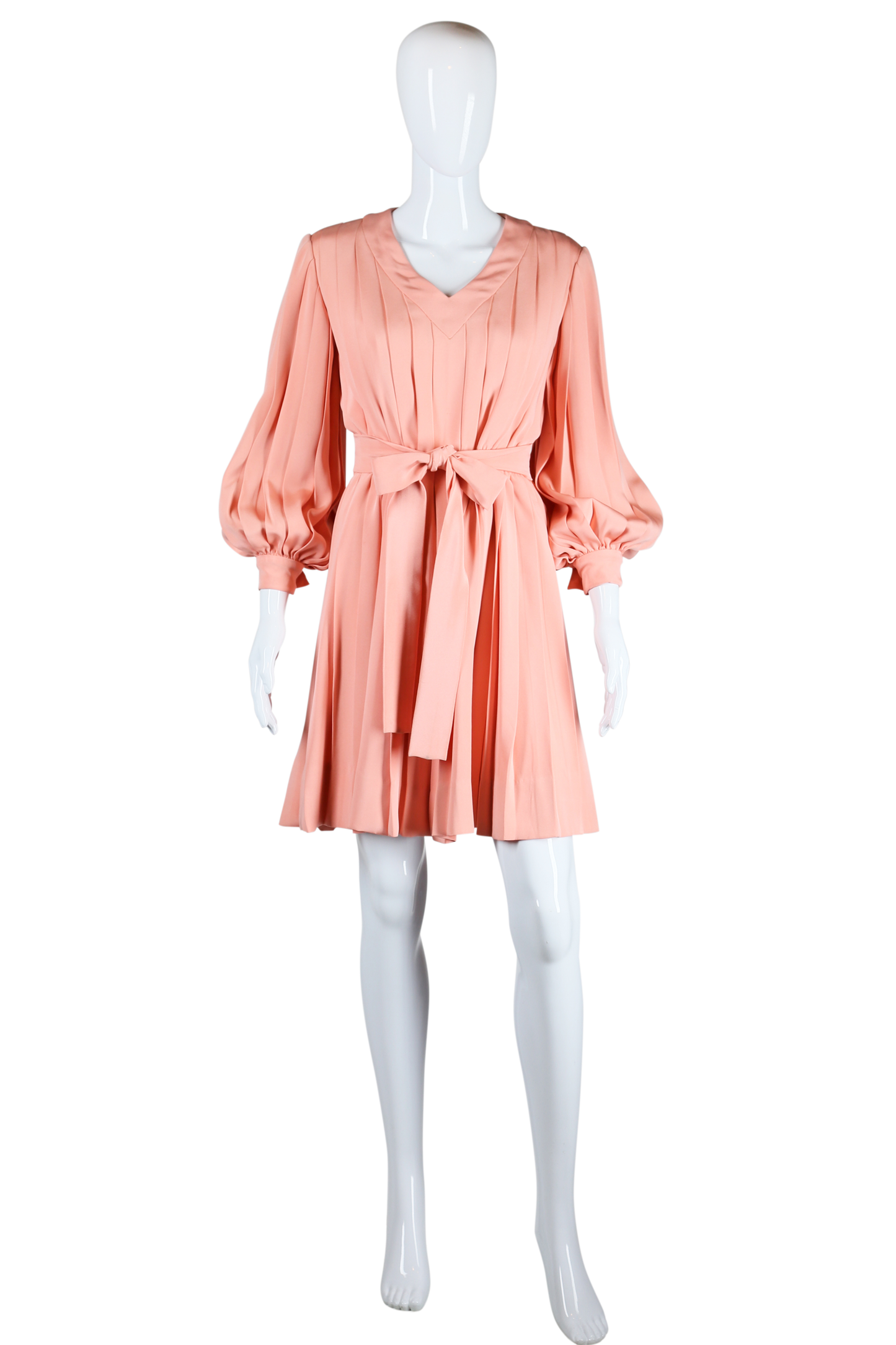 Bill Blass Pink Pleats Dress - Embers / Cinders Vintage