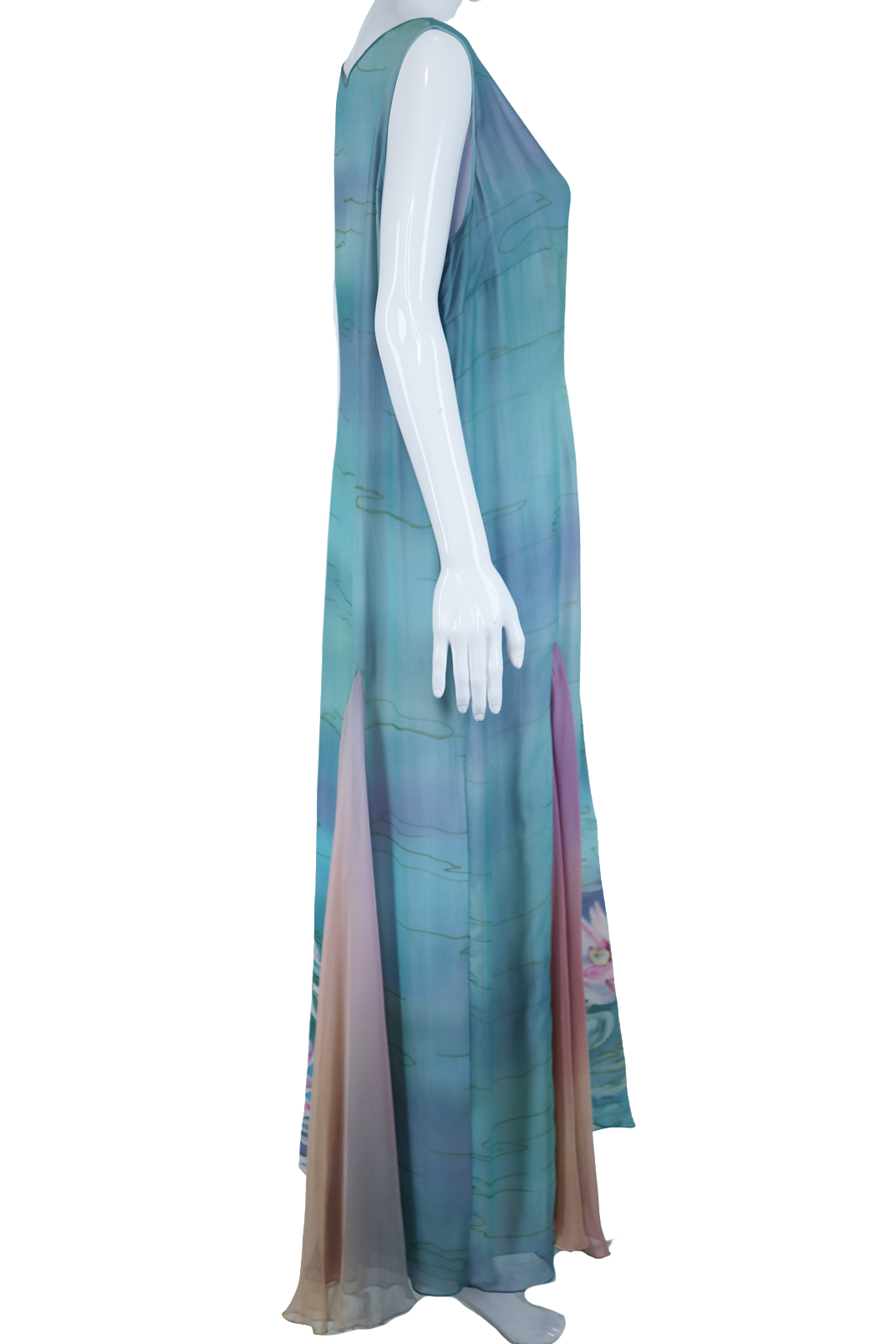 Hand Painted Silk Water Lilies Three Piece Dress Set