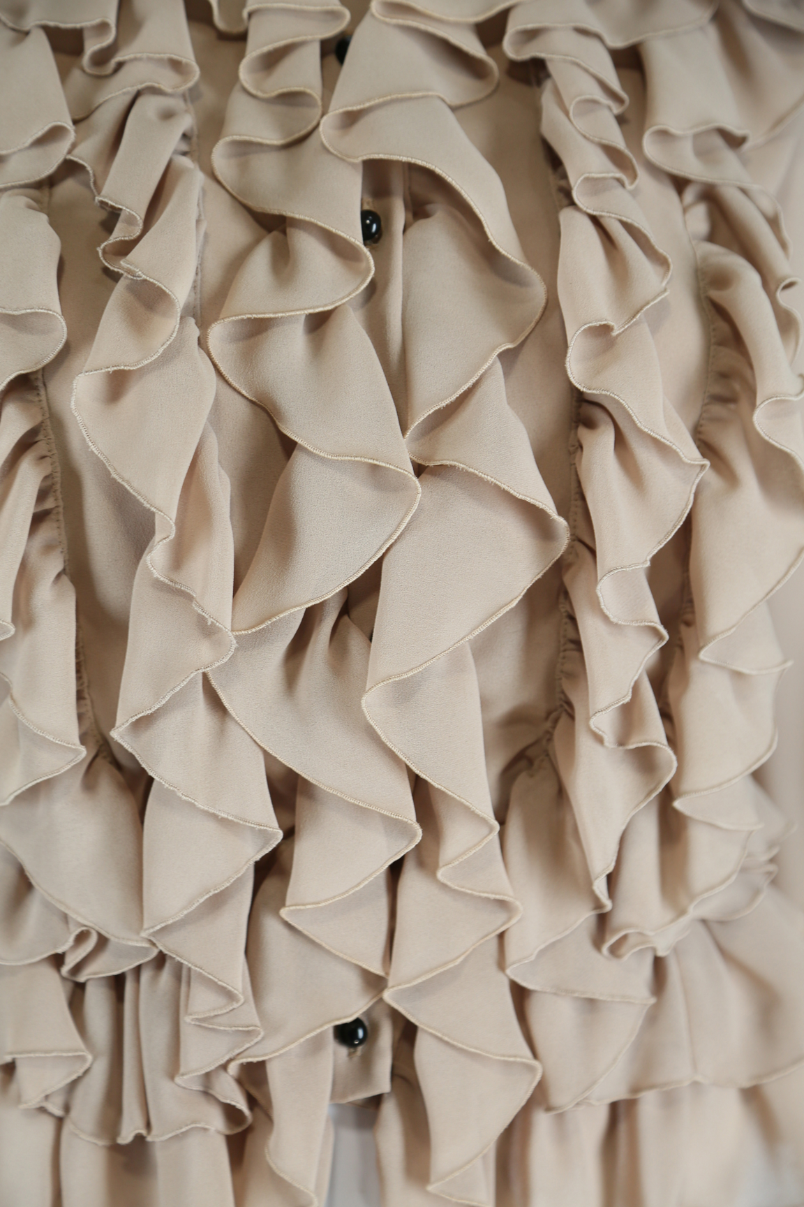 Ruffles Galore Tan Blouse