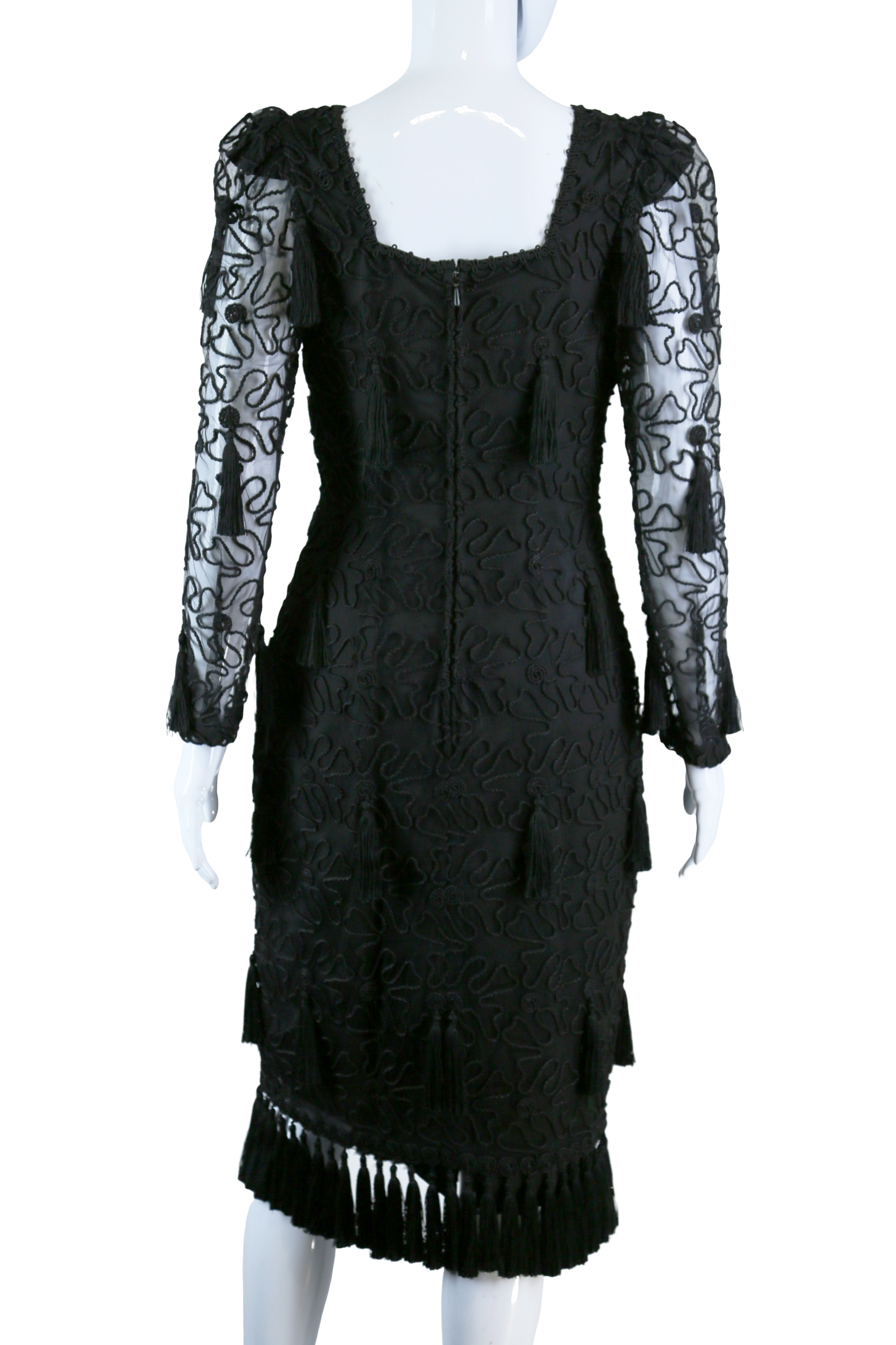 Louis Feraud Soutache Tassel Dress - Embers / Cinders Vintage