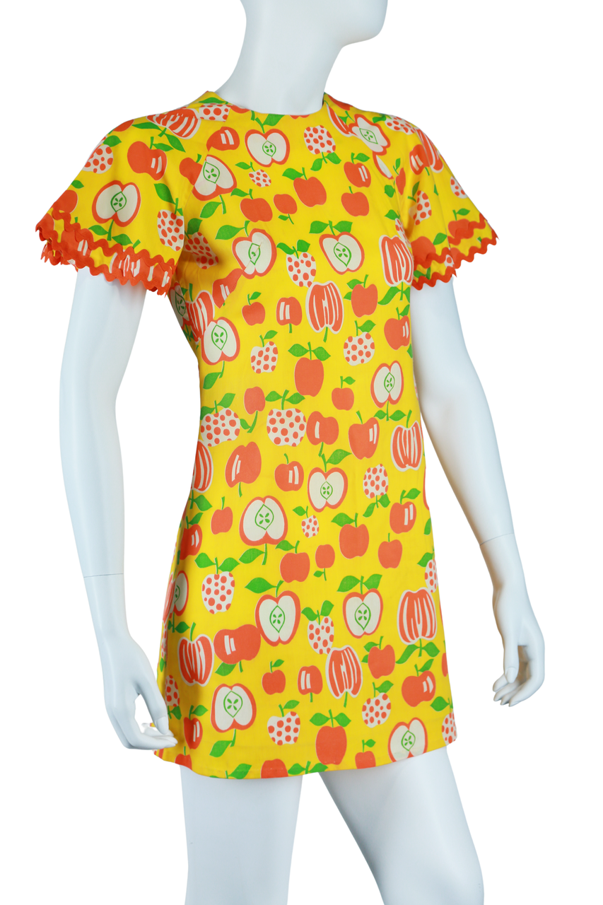 Apple Novelty Print Mini Dress