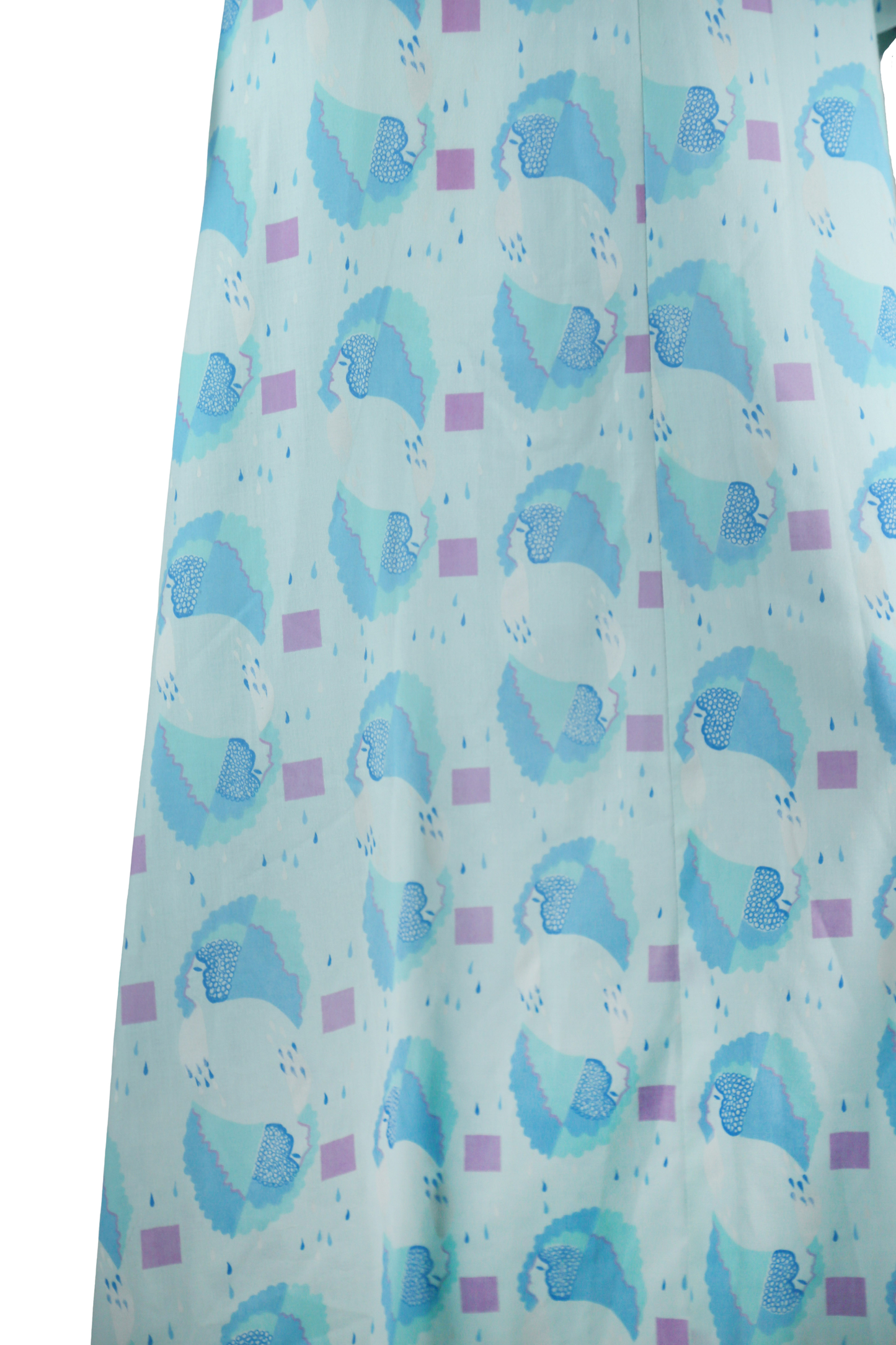 Raindrops and Faces in Profile Novelty Print Maxi Dress - Embers / Cinders Vintage