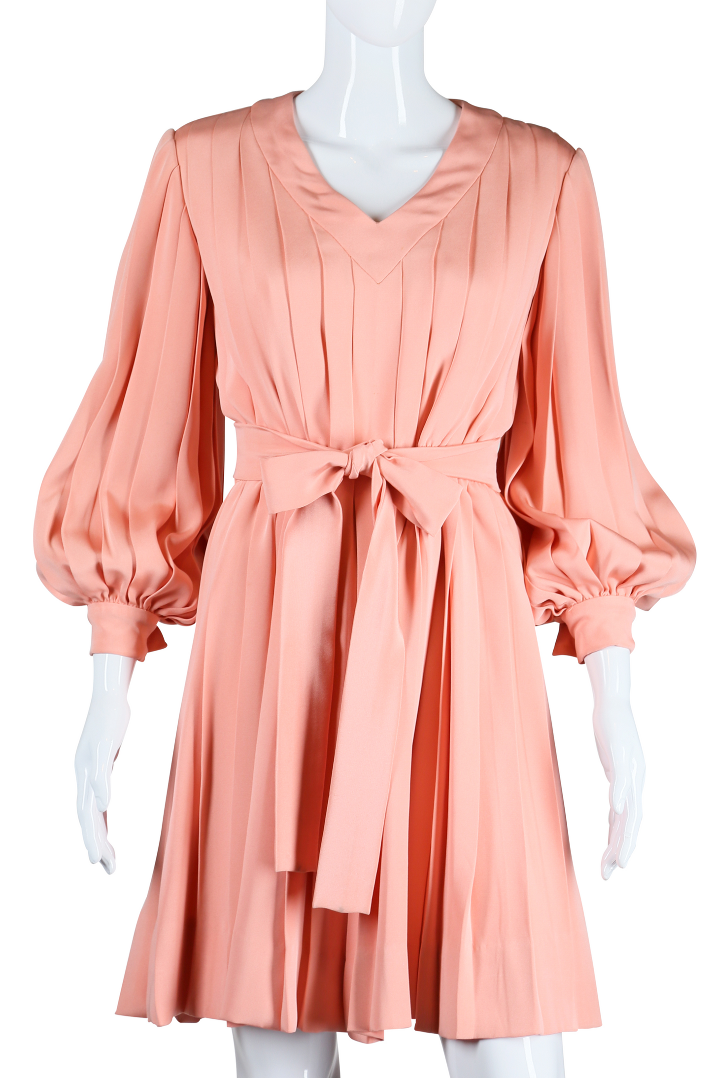 Bill Blass Pink Pleats Dress - Embers / Cinders Vintage