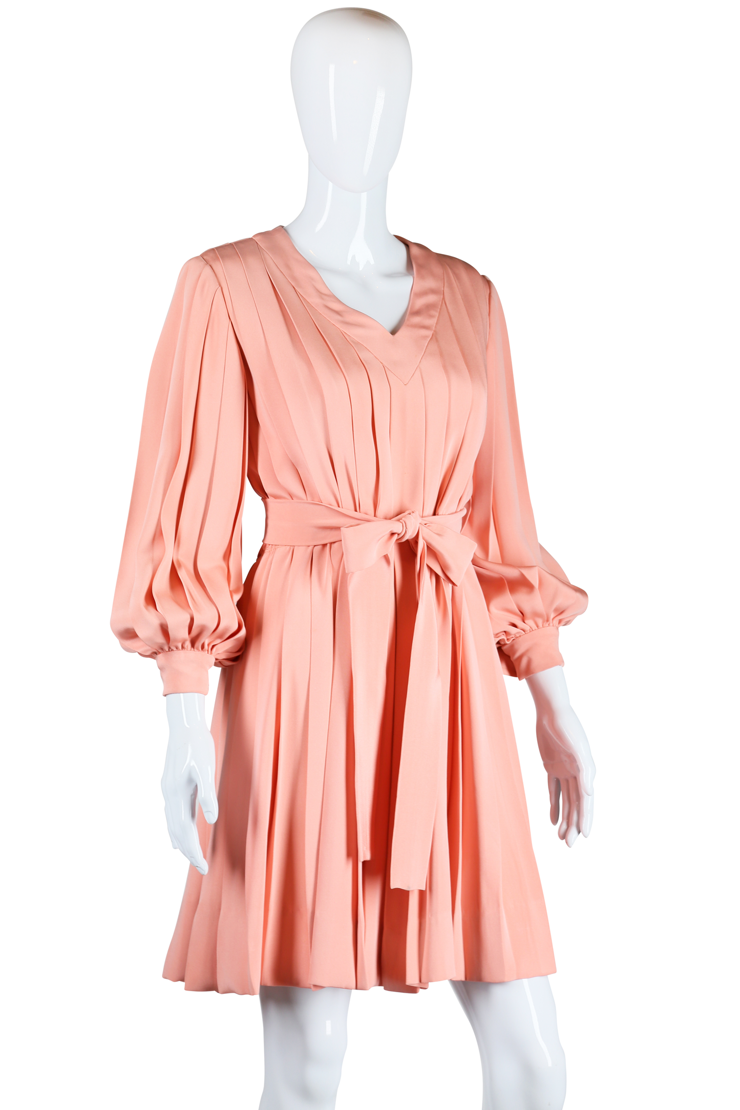 Bill Blass Pink Pleats Dress - Embers / Cinders Vintage