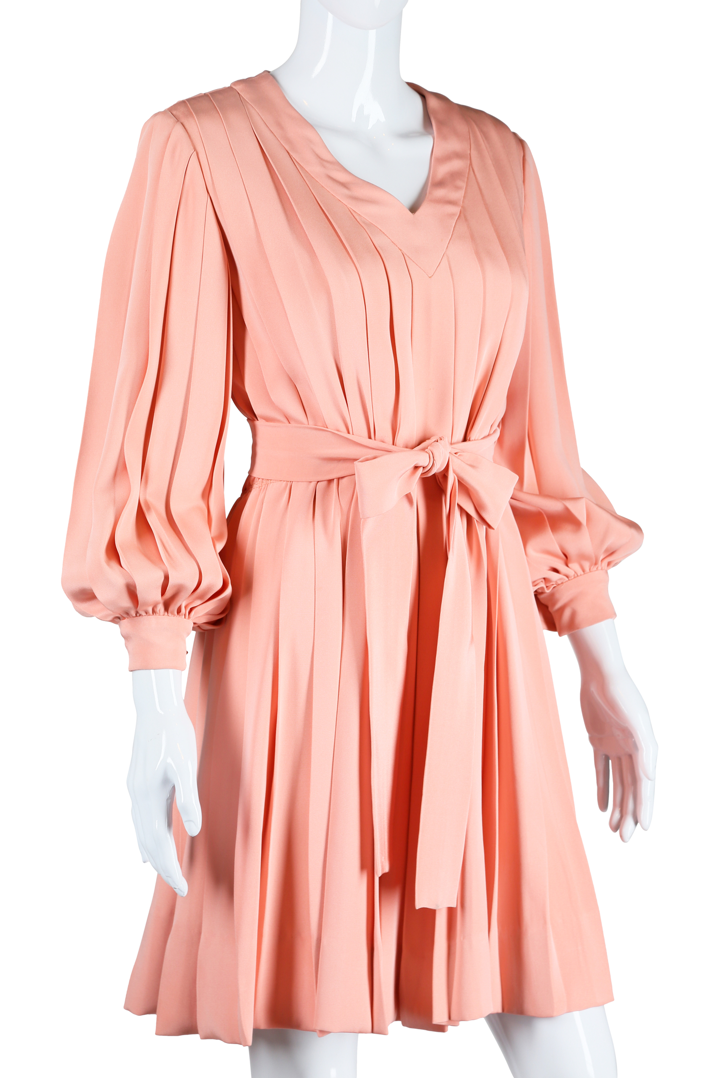 Bill Blass Pink Pleats Dress - Embers / Cinders Vintage