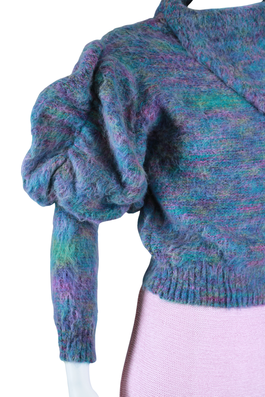 Mixed Yarns Princess Sleeve Sweater