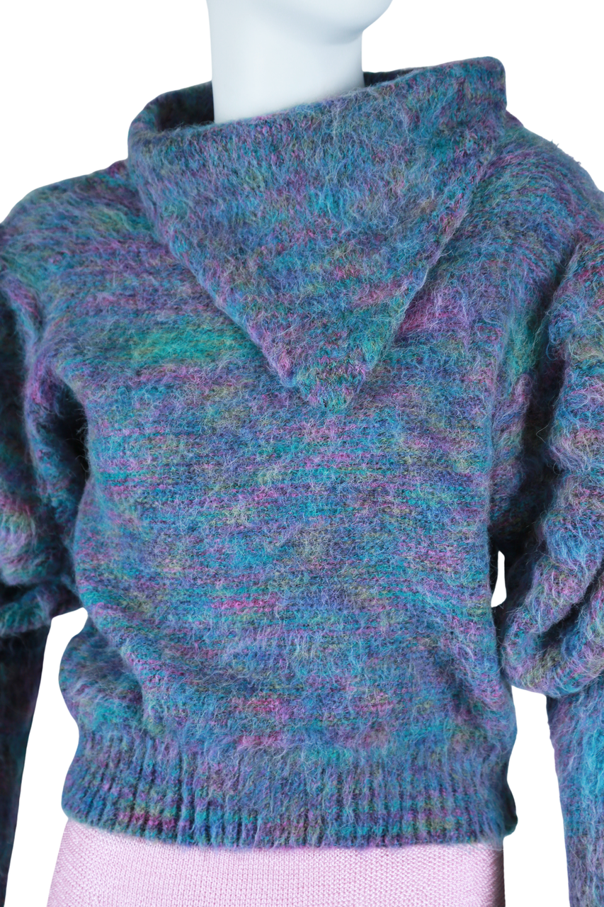 Mixed Yarns Princess Sleeve Sweater