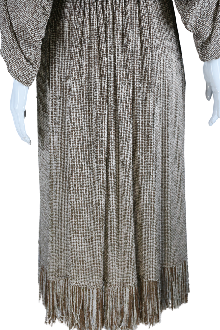 Giorgio Beverly Hills Woven + Fringe Dress