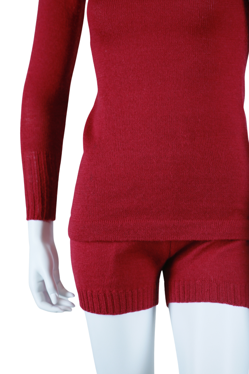Knit Sweater + Hot Shorts Set