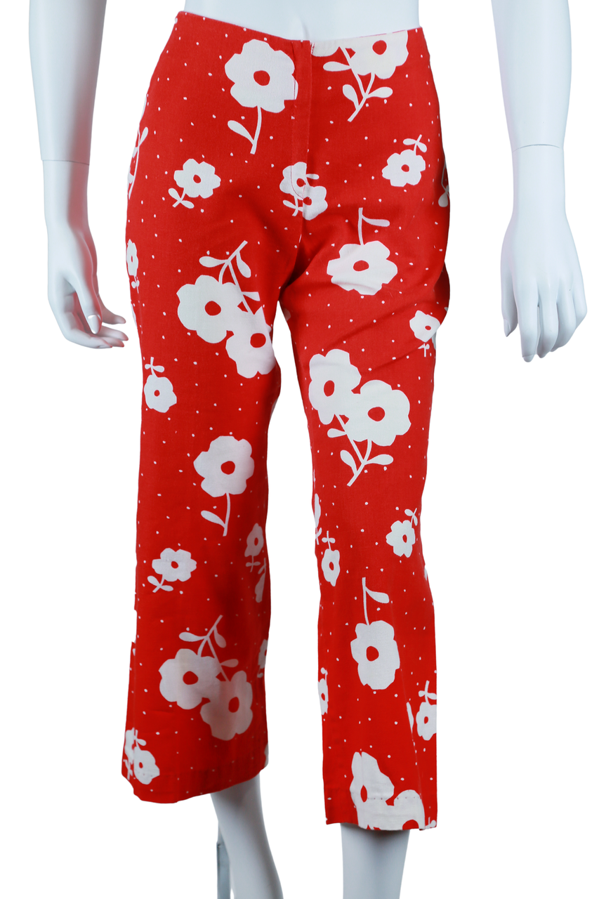 POP Graphic Floral Cigarette Pants + Bra Top