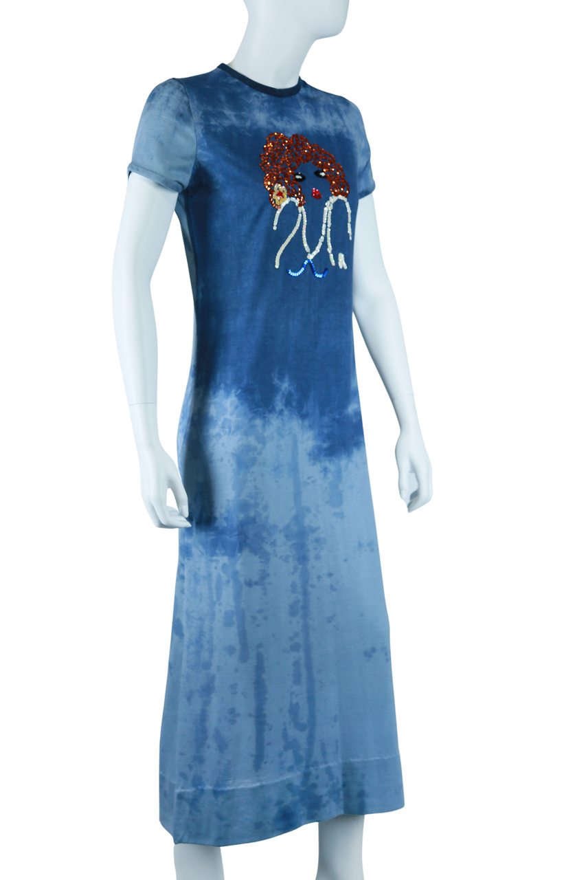 Tie-Dye T-Shirt Dress + Sequin Lady