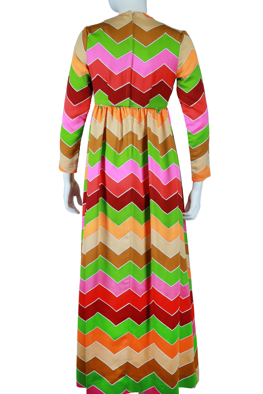 Zig Zag Rainbow Maxi Dress