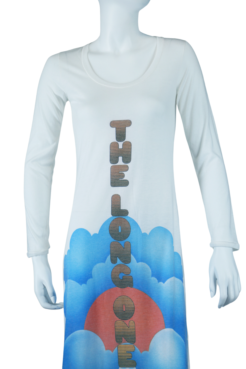 The Long One Cloud Print T-Shirt Dress