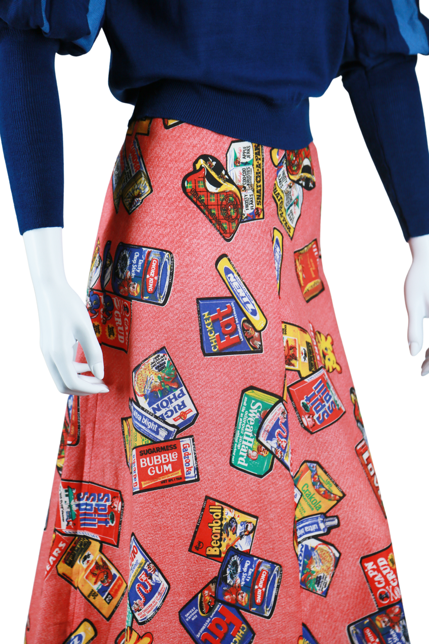 Wacky Packs Novelty Print Skirt